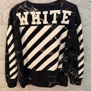 Off-White Black and White Striped Sweatshirt